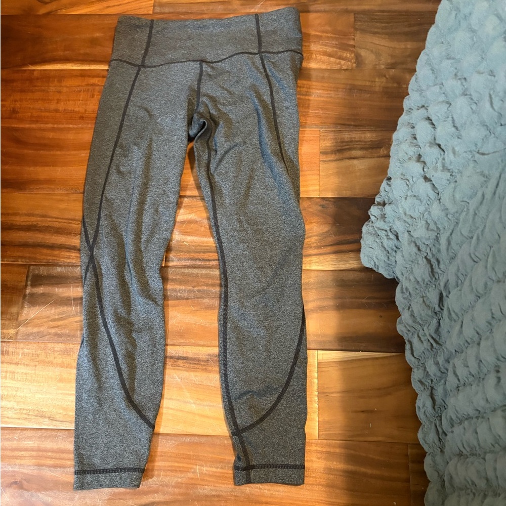 Athleta Heather Gray High Rise Athletic Leggings Yoga Gym Size S (1070)